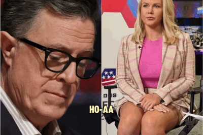 The Ed Sullivan Theater crackled with electricity on the night that political commentator Karoline Leavitt faced off with late-night host Stephen Colbert. | HO~