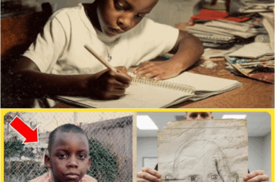 S – Handcuffed “Imaginary Friend”: Crayon Drawing Saves 7-Year-Old Boy Subhead: The crooked-smiling portrait with the white scar in the painting leads the detective to the sealed cellar below.