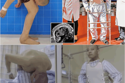 S – ‘Folding man’ can finally stand straight after life-changing surgery to fix his hunched back