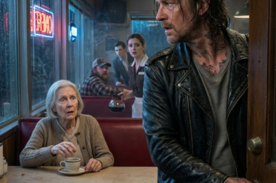 He wasn’t there to hurt anyone. He just saw something taped under an old woman’s table. Then he locked every door in the diner. Not to trap her. To protect her. Because the secret she’d been hiding for 53 years? It was him.