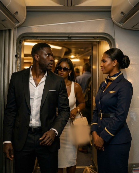 "Welcome On Board Sir Hope You Enjoy Your Flight" Husband Froze Wen Wife Welcomes Dem But What She Did
