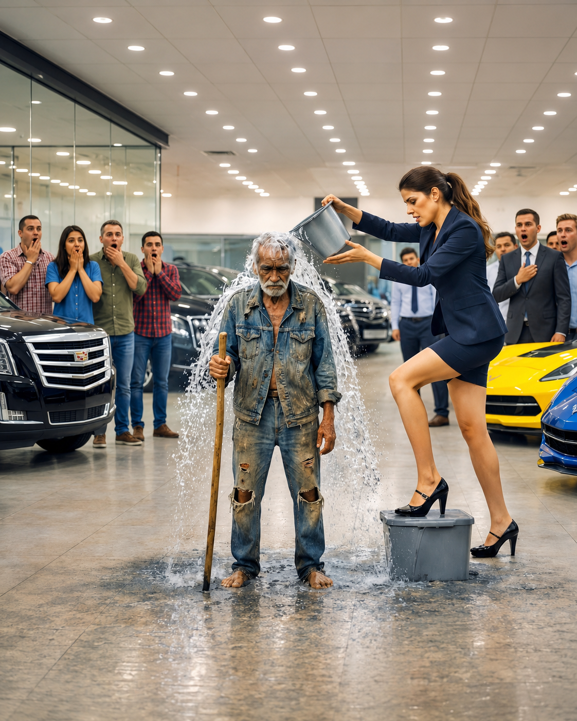 She Threw Water on a Beggar... The Next Day He Bought the Dealership!