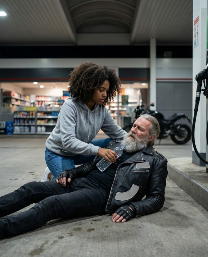 Black Girl Spent Her Last $8 Helping Hell’s Angel — Next Day 100 Bikers Brought a Life-Changing Gift
