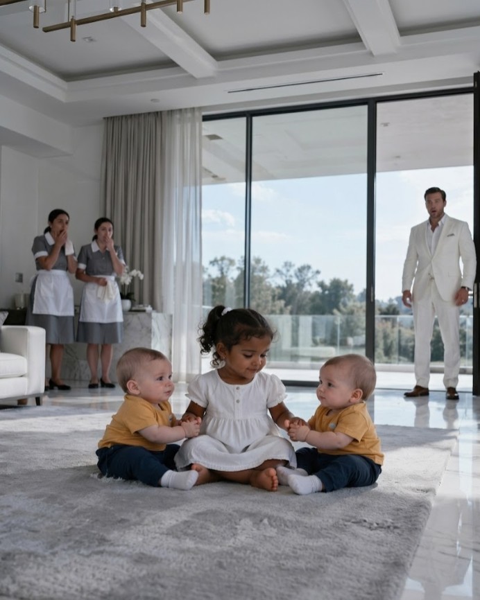 No One Could Calm the Billionaire's Twins… Until the Maid's Toddler Did What No One Expected