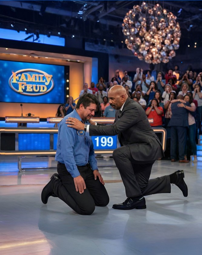 Single dad scored 199 instead of 200 for daughter's chemo—what Steve said made him COLLAPSE on stage