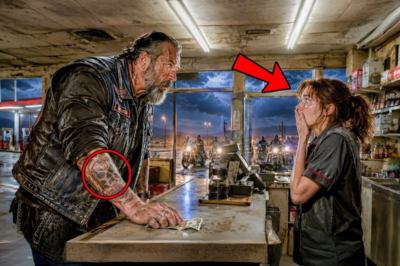 A Cashier Saw A Hells Angels Tattoo And Whispered: -My Dad Wore That- — The Biker’s Reaction..