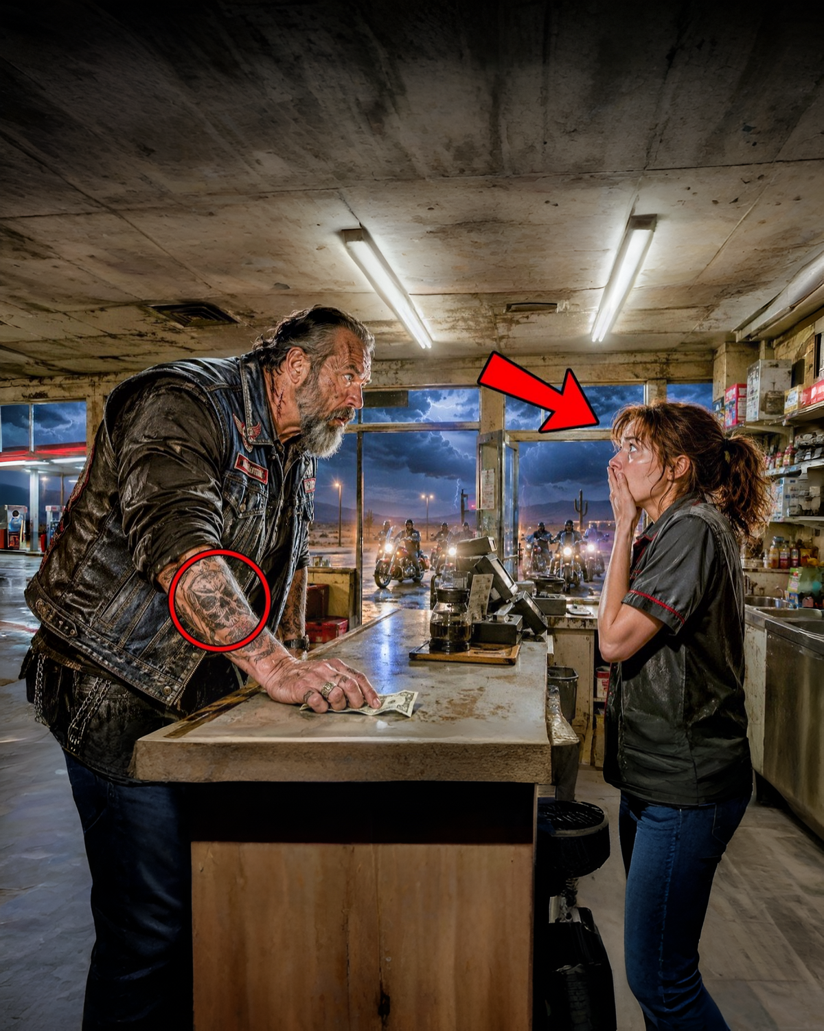 A Cashier Saw A Hells Angels Tattoo And Whispered: “My Dad Wore That” — The Biker’s Reaction..