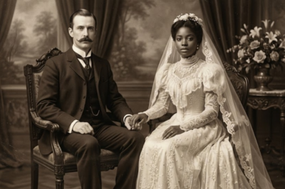 Thought I was just looking at an old wedding photo. Then I noticed the bride’s hand. That wasn’t a gesture of love. It was a distress signal—frozen for 120 years. Some stories don’t scream. They wait.