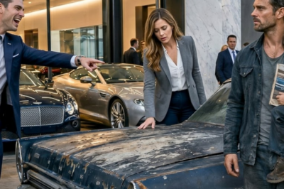 He pulled up in a beat-up old Ford. The dealer laughed. But when the most powerful woman in luxury cars saw it, she ignored every showroom masterpiece and walked straight to *his*—asking only: “Who built this?”