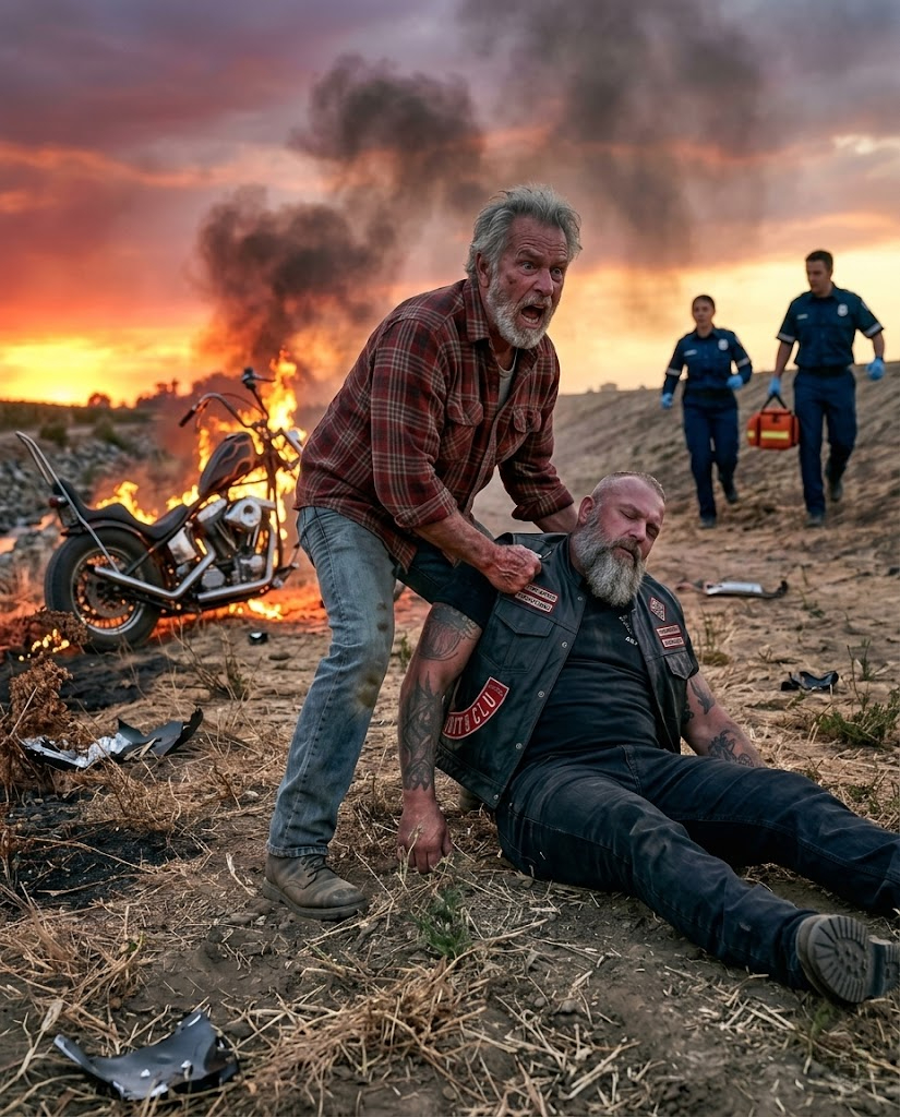 Poor Farmer Rescued a Biker From a Burning Wreck — Next Morning, 100 Hells Angels Arrived to Harvest
