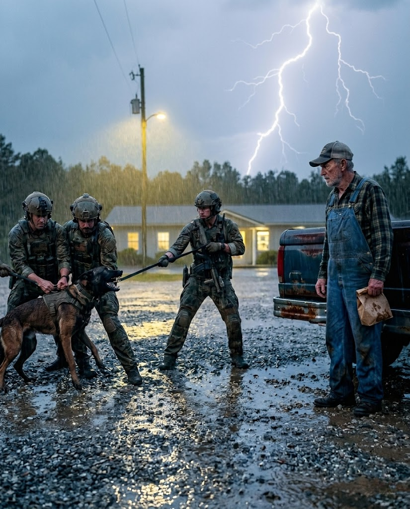 4 SEALs Couldn't Hold the Combat K9 — Then the Old Farmer Stepped Forward and Said, "Enough, Ghost"