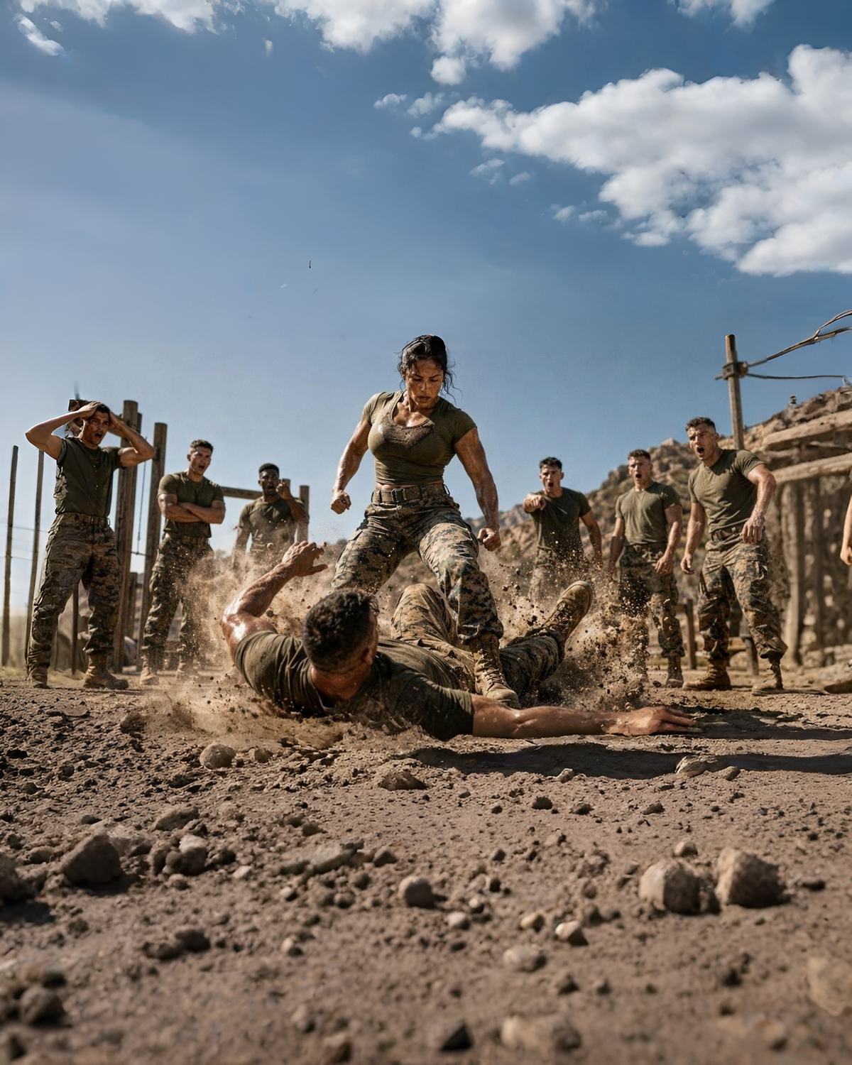 The Whole Battalion Was Still Laughing When Her Fist Connected With His Jaw.