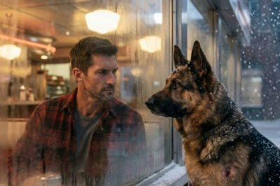 A starving dog showed up at a diner window in a snowstorm. A Marine veteran who hadn’t slept through the night in 15 years stood up and let him in. He thought he was rescuing the dog. He had no idea the dog had been looking for him all along.