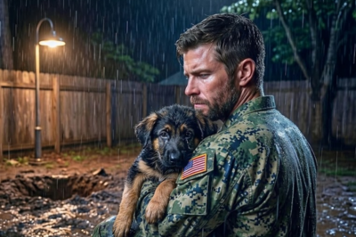 He had already dug the grave. His puppy was fading fast — liver failure, the vet said. Days, not weeks. But when he carried the dog to say goodbye, the puppy climbed out and pressed against him, refusing to let go. That’s when the ex-SEAL stopped grieving and started asking questions.