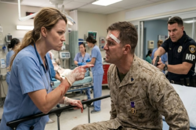 A wounded Marine was brought into the emergency room at 3 a.m. Every police officer, every doctor believed him. Then a nurse noticed something: his Purple Heart medal was pinned in the wrong place. That small detail exposed him.