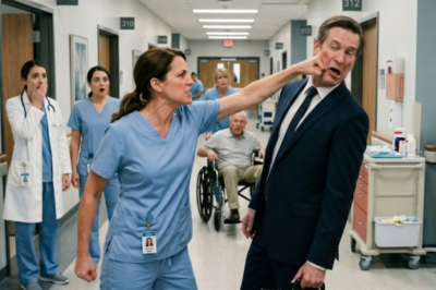 They said never challenge the hospital CEO. So one quiet night shift nurse didn’t say a word. She just walked on stage, slammed a broken IV pump on his podium, and handed him a folder that ended his career. The hatchet man fell. The nurse stayed on the floor.