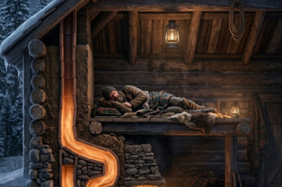 At -31°C, every expert said his design would kill him. He built his bed underneath his fireplace anyway. That night, his neighbor burned 18kg of wood and still woke up freezing. Duncan burned 5kg — and slept in a t-shirt.