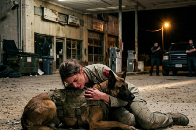 She Took a Bullet for Her K9 Dog — 6 Hours Later, a SEAL Commander Showed Up at Her Door
