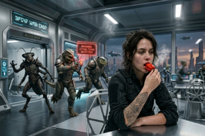 Deathworld Leaders Watched a Human Girl Eat Lunch… Then Ran, Begging to Be Spared