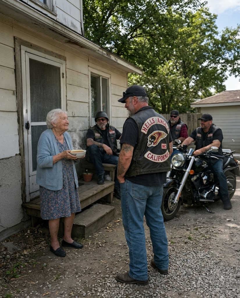 Elderly Widow Fed 30 Stranded Bikers — Next Morning 800 Hells Angels Rebuilt Her Entire House