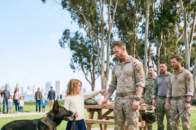 5 Navy SEALs were at a park, quietly mourning their dead commander. Then a 7-year-old girl walked up, pointed at one man’s tattoo, and whispered: My father had that same one. The men went completely still. Because that tattoo didn’t exist until 3 days after her father supposedly died.