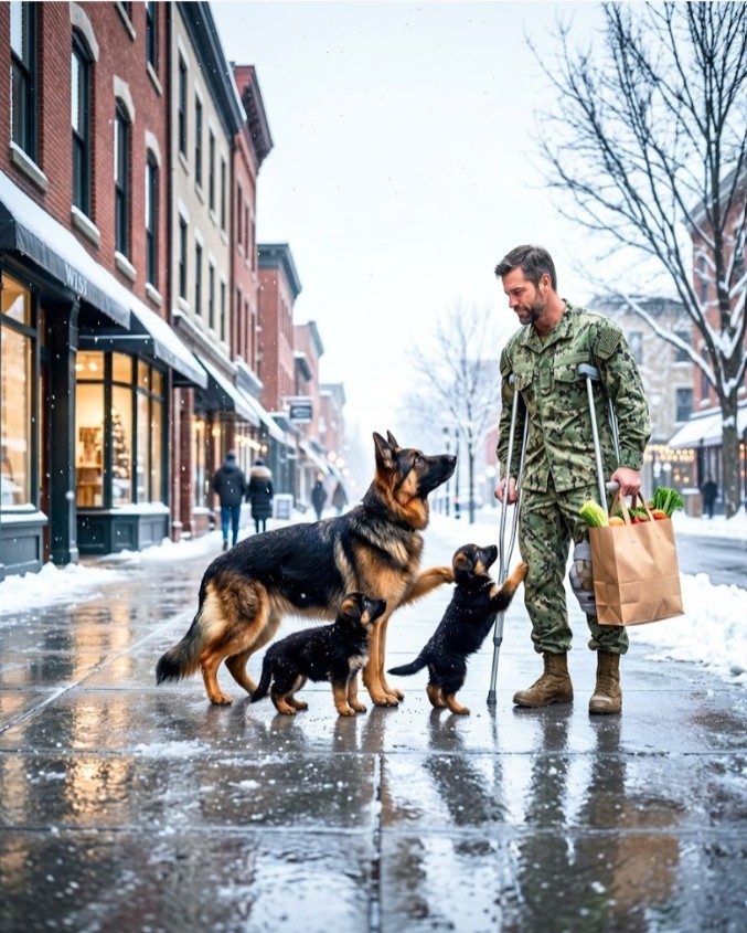 A Wounded Navy SEAL Met a Mother Dog and Two Puppies — None of Them Expected What Came Next