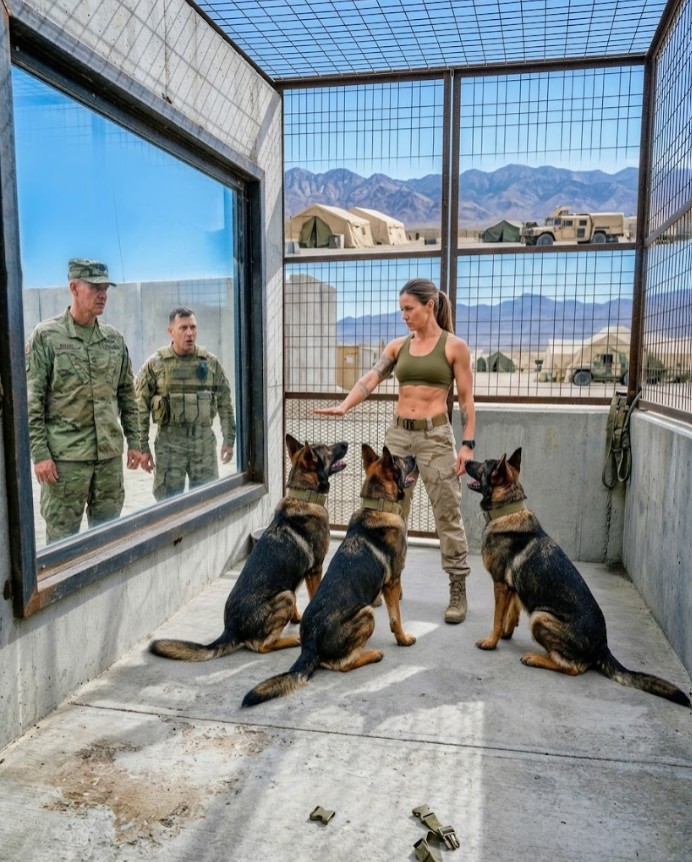 "They Locked Her In With The K9s – Then They Realized Why She’s A Navy SEAL Legend!"