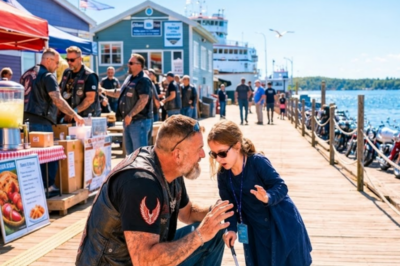 Everyone froze when a blind little girl bumped into a Hells Angel. She whispered, Sorry, I can’t see. He didn’t get mad. He got quiet. Then he did something no one expected. Sometimes the scariest-looking people give the gentlest help.