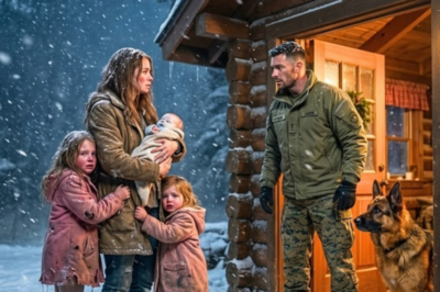Christmas Eve. A blizzard. A lone Marine who hadn’t celebrated the holidays in 6 years. Then came three knocks on his door. A woman. Three little girls. A baby turning blue from the cold. He let them in to warm up for one hour. By morning, he proposed.