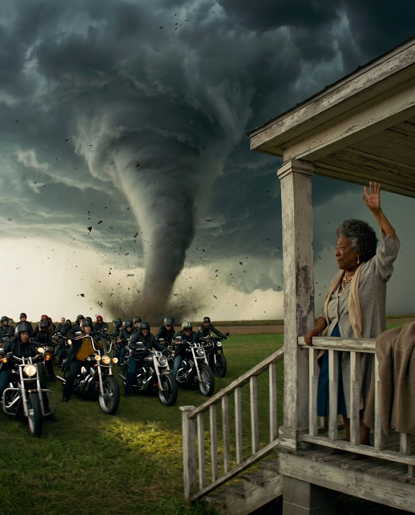 She hid 25 Hells Angels from a tornado. Days later, 1,800 bikers returned to change her life