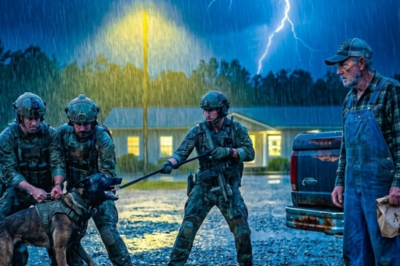 You can push a 100lb combat dog into submission, but you can’t force him to trust you. Four SEALs tried. Then an old farmer in muddy boots said two words — and the dog laid his head in his hand. Turns out, the farmer wrote the book they still train from.