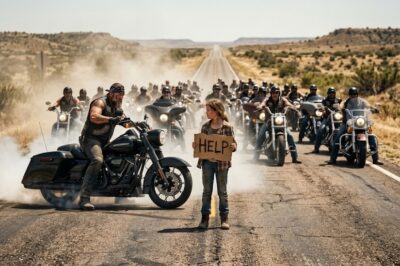 A Little Girl Stopped 50 Hells Angels—But What Her Sign Said Made Their Leader Shut Down Every Engine Instantly