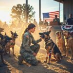 SEAL's Daughter Entered the Retired K9 Auction Alone, Dogs Froze When She Spoke Her Mom's Name