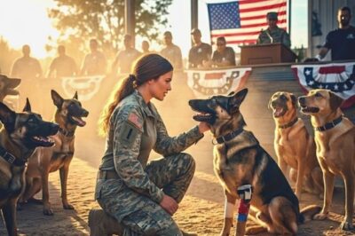 SEAL's Daughter Entered the Retired K9 Auction Alone, Dogs Froze When She Spoke Her Mom's Name