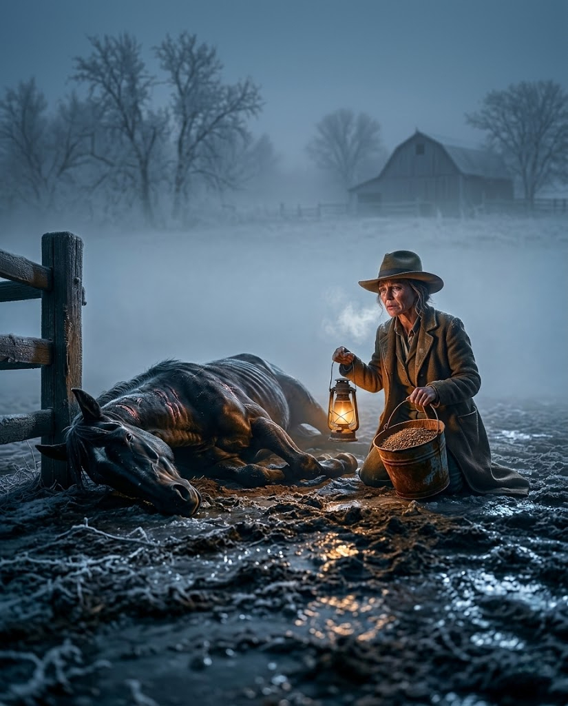 Widow Fed a Starving Wild Stallion, What Happened Before Sunrise Left 200 Ranchers Speechless