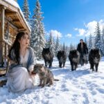 Rejected Omega Fed a Pup Every Day — One Day, Four Black Wolves Pulled Up to Her Cabin