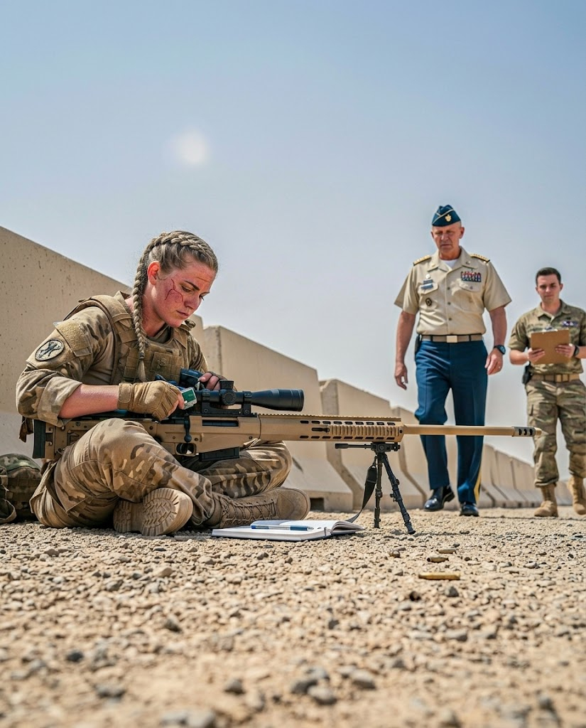The General Walked Past Her Barrett .50 — Then Her Call Sign Froze the Entire Base