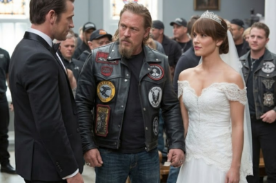 He stood at the altar and told her — in front of 200 guests — that she’d learn her place. Then the church doors burst open. 300 motorcycle engines roared outside. Her uncle she’d pushed away for 15 years had just ridden through the night with his entire club.
