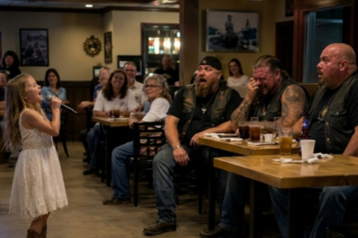A 7-year-old girl walked up to a memorial wall, closed her eyes, and sang You Are My Sunshine to 300 bikers. Halfway through, the toughest man in the club started crying. By the end, so did all of them.