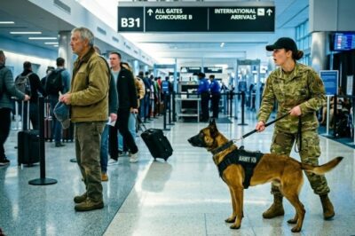 Everyone Pushed the Old Farmer at the Airport — Until the K9 Stopped and Refused to Move Past Him