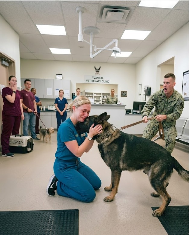 Everyone Backed Away From the Military K9 — The Exhausted Vet Tech Walked Straight Toward Him