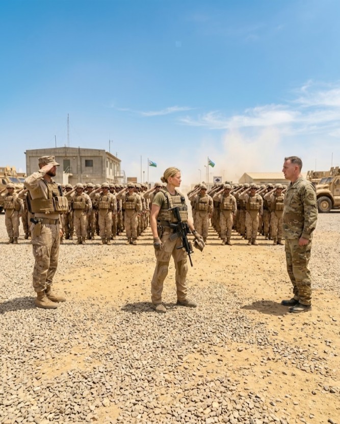 The Major Ordered Her to Clean His Boots—He Froze When 100 Elite Marines Stood at Attention for Her