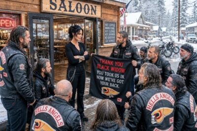 Black Widow Shelters 20 Freezing Riders —The Hell’s Angels’ Thank-You Shocks the Town