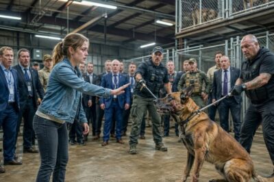 SEAL’s Daughter Walked Into a Retired K9 Auction Alone — The Dogs Froze When She Said Her Dad’s Name
