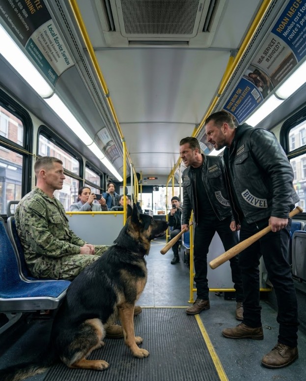 Gangsters Bullied a Quiet Man and His German Shepherd in a Bus — Unaware That He Was a Navy SEAL