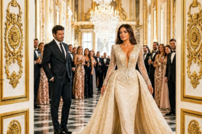 She went from mopping floors in a janitor’s uniform to walking into the gala in a $2M gold gown. They laughed at her. Called her nothing. Then the royal lady dropped the bombshell: You’re my missing daughter. And the CEO? He kissed her. Sometimes the plot twist is bigger than the dress.