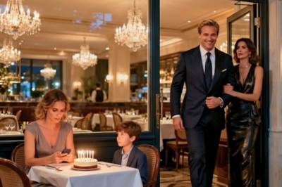 She saved for months to give her son a birthday dinner he’d never forget. Her husband texted: Running late. Don’t wait up. No happy birthday. Nothing. Then the restaurant door opened and he walked in with another woman. His son watched from across the room.
