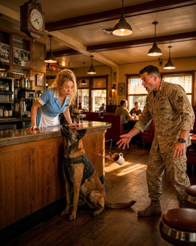Navy Spent 10 Years Looking for Her — Until a K9 Sat at the Waitress's Feet and Refused to Move