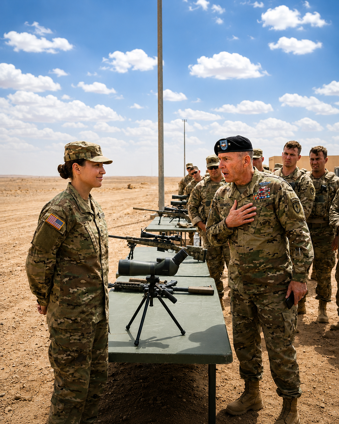 The General Walked Past Her Rifle — Then a Classified Emblem Stopped Him | BEST ARMY STORY