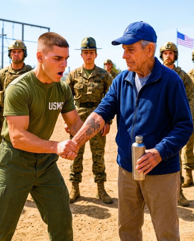 Just a Quiet Old Man at the US Marines Training Camp — Until a Recruit Spotted His Tattoo and Froze